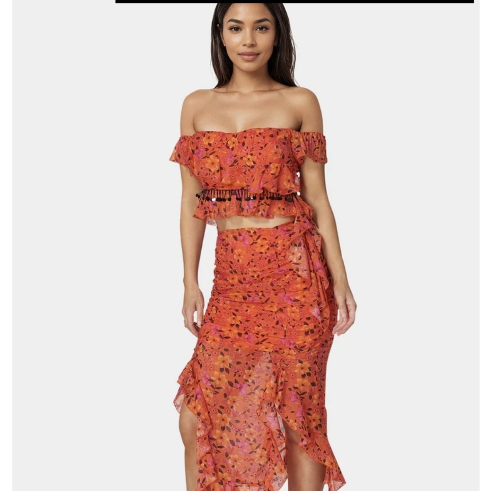Floral Orange 2pc Set